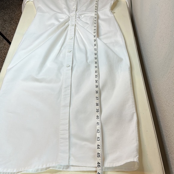 Zara Linen Blend V Neck Midi Dress Size XS - Picture 13 of 16